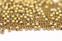 500 Raw Brass Spacer Ball Bead , Findings (2.5 Mm) (b0029)