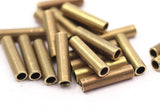 Industrial Brass Tube, 10 Raw Brass Industrial Tube Findings, (20 X 5 Mm)  D0182