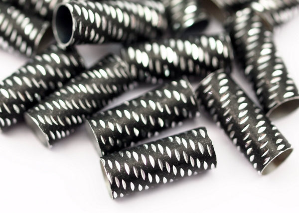 Aluminium Tube Bead,  24 Aluminium Tubes (19x7.5mm)  Al 485 --R076 -LC