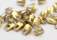 Snake Chain End, 30 Raw Brass End Caps For Soldering To Snake Chain Ends (b0058)