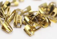 Brass End Caps 30 Raw Brass End Caps For Soldering To Snake Chain Ends (4 Mm) (b0059)