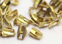 Brass End Caps 30 Raw Brass End Caps For Soldering To Snake Chain Ends (4 Mm) (b0059)