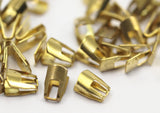 30 Pcs Raw Brass End Caps For Soldering To Snake Chain Ends (4 Mm) (b0059)