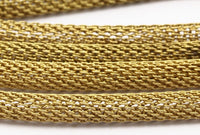 Brass Mesh Chain, 5m - Raw Brass Mesh Chain (4mm) Ch002 ( Z109 )