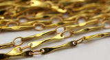 Link Chain, Bar Chain, 2 Meters - 6.6 Feet Raw Brass Soldered Bar Link Chain (10mm) Z120