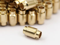 Brass Magnetic Clasp, 5 Raw Brass Magnetic Clasps For 6 Mm Leather Cord (18.40x10mm)  D0267