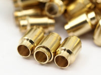 Brass Magnetic Clasp, 5 Raw Brass Magnetic Clasps For 6 Mm Leather Cord (18.40x10mm)  D0267