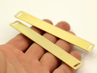 Diy Brass Bracelet, 5 Raw Brass Bracelet Blanks With 2 Holes (15x100x0.80mm) Brass 012 A0108