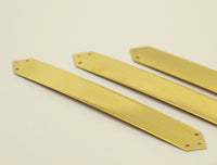 DIY Bracelet Blank, 5 Raw Brass Bracelet Blanks with 6 Holes (15x120mm)  Brass 013 A0282