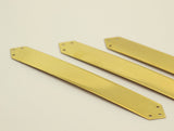 DIY Bracelet Blank, 5 Raw Brass Bracelet Blanks with 6 Holes (15x120mm)  Brass 013 A0282