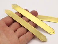 DIY Bracelet Blank, 5 Raw Brass Bracelet Blanks with 6 Holes (15x120mm)  Brass 013 A0282