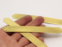 DIY Bracelet Blank, 5 Raw Brass Bracelet Blanks with 6 Holes (15x120mm)  Brass 013 A0282