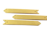 Arrow Bracelet Blank, 5 Raw Brass Arrow Bracelet Blanks With 6 Holes (15x100mm) Brass 041 A0177