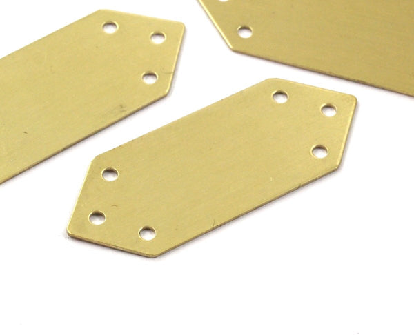 Arrow Bracelet Blank, 6 Raw Brass Stamping Bracelet Blanks with 6 Holes (15x40mm)  Brass 033 A0071