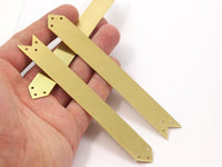 Brass Arrow Bracelet, 5 Raw Brass Arrow Bracelet Blanks with 6 Holes (15x120mm)  brass 043 A0317