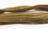 Brass Mesh Chain, 5 M (6x1.7mm) Raw Brass Mesh Chain - ( Z074 )