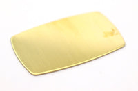 Brass Sheet Blank, 3 Raw Brass Sheet, Flat Pillow Stamping Blanks (50x30x0.80mm) A0352