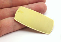 Brass Sheet Blank, 3 Raw Brass Sheet, Flat Pillow Stamping Blanks (50x30x0.80mm) A0352