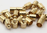 Brass End Cap, 12 Raw Brass End Cap , Cord Tip , 6mm Cord End - (7x11mm) Cap1 b0019