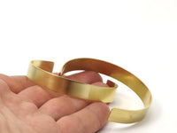 Raw Brass Bangle - 2 Raw Brass Cuff Bracelet Blank Bangles (10x145x1mm) Brc004
