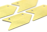 Arrow Necklace Charm, 10 Raw Brass Arrow Stamping Pendants, Tags With 2 Holes (15x30mm) B0080