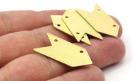 Arrow Necklace Charm, 10 Raw Brass Arrow Stamping Pendants, Tags With 2 Holes (15x30mm) B0080