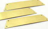 Brass Bracelet Blank, 5 Raw Brass Trapezoid Bracelet Blanks With 4 Holes (15x70mm) A0597