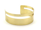 Raw Brass Cuff Bracelet Bangle (25x155x0.80mm )  Brc024