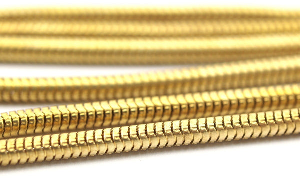 Brass Snake Chain, 10 M Raw Brass Snake Chain (3.2mm) - W62-3.2 ( Z113 )