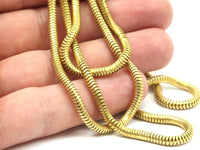 Huge Snake Chain, 2M Raw Brass Snake Chain (3.2mm) - W62-3.2  ( Z113 )
