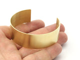 Brass Cuff Bracelet - 2 Raw Brass Cuff Bracelet Bangles (148x20x0.80mm)  Brc022