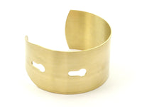 Brass Bracelet Bangle - 2 Raw Brass Cuff Key Hole Bracelet Bangles (35x160x0.80mm)  BRC021
