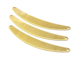 Brass Choker Pendant - 5 Raw Brass Choker Pendants With 2 Holes (66x9mm) Brs 169-56 (b0006)