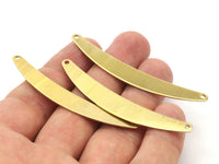 Brass Choker Pendant - 5 Raw Brass Choker Pendants With 2 Holes (66x9mm) Brs 169-56 (b0006)