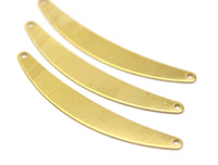 Brass Choker Pendant - 5 Raw Brass Choker Pendants With 2 Holes (66x9mm) Brs 169-56 (b0006)