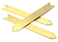 Brass Arrow Bracelet, 5 Arrow Raw Brass Bracelet Blanks With 6 Holes (15x109mm) Brass 043-20 A0247