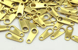 Brass Connector Charm, 100 Raw Brass Chain Connector Findings, Charms (8.5x3.5mm) Brs 186-6 A0201