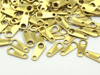 Brass Connector Charm, 100 Raw Brass Chain Connector Findings, Charms (8.5x3.5mm) Brs 186-6 A0201
