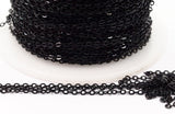 Black Brass Chain, 5 M (1.5x2mm) Black Brass Soldered Chain - Y006 Black ( Z002 )