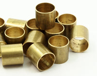 Industrial Brass Tube - 12 Raw Brass Industrial Tube Findings, (12x12mm) A0670