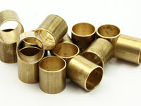 Industrial Brass Tube - 12 Raw Brass Industrial Tube Findings, (12x12mm) A0670