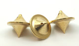 3 Raw Brass Ufo Pendant (18x19.50mm)  D0106