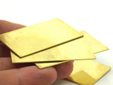 Brass Stamping Blank, 3 Raw Brass Sheet, Rectangle Stamping Blanks (57x32x0.80mm) A0386