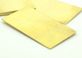 Brass Stamping Blank, 3 Raw Brass Sheet, Rectangle Stamping Blanks (57x32x0.80mm) A0386