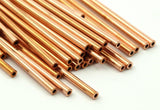 Copper Tube Beads - 25 Raw Copper Tube Beads (2x45mm)   A0665
