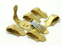 Brass Bag Clasp, 4 Raw Brass Spring Clips (25x15mm) C072