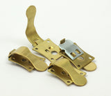 Brass Bag Clasp, 4 Raw Brass Spring Clips (25x15mm) C072
