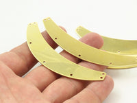 Brass Choker - 2 Raw Brass Chokers With 7 Holes (87x16mm) Brs 1690-13 B0003
