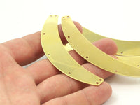 Brass Choker - 2 Raw Brass Chokers With 7 Holes (87x16mm) Brs 1690-13 B0003