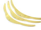 Brass Choker Findings - 3 Raw Brass Choker Findings With 3 Holes (145x0.80mm)   D170--C091